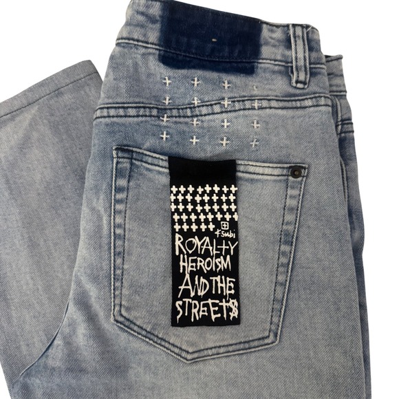 KSUBI Denim Jeans | "Royalty Heroism" Patch | Light Wash 31 - Picture 2 of 10